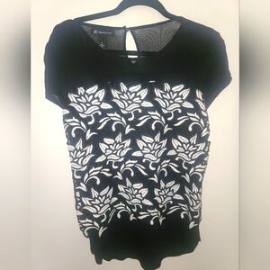 INC Black & White Short Sleeve (Small)